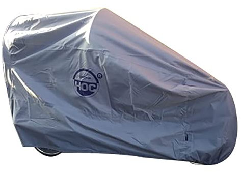 CUHOC Diamond Lastenrad Abdeckung (L) – Wasserdichte Schutzplane 220 x 95 x 110 cm – Für kleinere Cargobikes wie Urban Arrow Shorty & Babboe Mini – UV-Schutz, Winddicht, Wetterfest