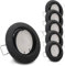 trendlights24 Decora LED Einbaustrahler 230V Schwarz matt rund, 5er Set Spots 6W 500 lm GU10 Kaltweiß, Decken Einbauleuchte 68 mm, schwenkbar