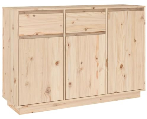 vidaXL Sideboard 110x34x75 cm Solid Wood Pine