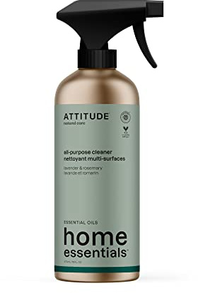 ATTITUDE Multi-Purpose Cleaner, EWG Verified, Plant and Mineral-Based Ingredients, Vegan Household Products, Refillable Aluminum Bottle, Lavender and Rosemary, 473 ml
