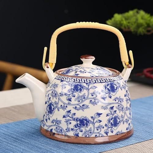 HXSCOO Porcellana Teiera in Porcellana con Filtro a Rete ad Alta capacità 900ML Set da tè in Ceramica Tradizionale Cinese retrò teiera Regalo (Color : 8)