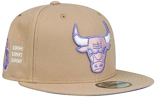 New Era 9Fifty Snapback Cap - Chicago Bulls Camel Purple
