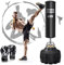Dripex Sac de Boxe Autoportant avec Gants Sac de Frappe sur Pied 178 cm Punching Ball avec 19 Ventouses pour Muay Thai, Kickboxing, Arts Martiaux et MMA