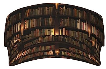 IUBBKI Bibliothek Bücherregal Buch Italien Flagge Drucken Visier Sonnencreme Hut Leeres Oberteil Stilvolle Sommerkappe für Teenager Erwachsene Hut