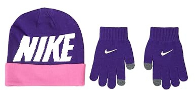 Nike Set Hut+Handschuhe Jungen Schals & Set Lila JR, Violett/Rose