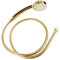 tecuro Antikalk - Handbrause ew-080 gold - mit 3-Funktionen und Metallschlauch 125 cm - vergoldet