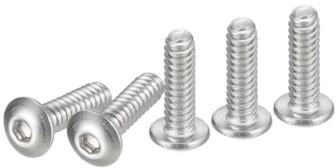 DTGN #4-40x3/8 Innensechskantschrauben mit Linsenkopf - 100er Packung - Geeignet für Maschinen - 304 Edelstahl 18/8 - Vollgewinde UNC Befestigungselemente