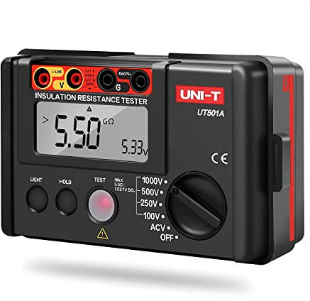 Tester di resistenza di isolamento, tester di isolamento del misuratore di isolamento LCD UT501A, tester di resistenza del megaohmmetro digitale
