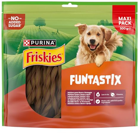 Purina Friskies Funtastix Snacks, Leckerlis für Hunde, 5 Maxipacks à 500 g