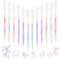 Ailvor Regenbogen Glitzer Gelstifte, 12 Stück Glitzer Gel Stifte, Glitzerstifte Gel für Kinder Erwachsene Malbuch Zeichnen Doodling Scrapbook (Pastell)