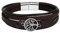 MILAKOO Herren Armband PU Lerder Armreif Braun Lebensbaum Mehrschichtig Geflochten mit Magnetverschluss Geschenk für Papa Sohn