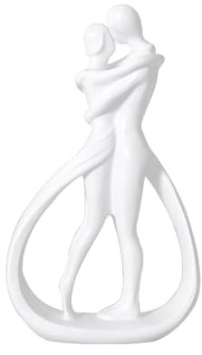 Romantisches Paar, Moderne Skulptur Aus Kunstharz für Zuhause, Weiß