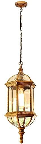 Modern Pendelleuchte Retro wasserdichte Laterne Pendelleuchte Bauernhaus rustikale Outdoor-Hängelampe Vintage industrieller Aluminium-Kronleuchter for Veranda, Terrasse, Loft, Restaurant, Bar, Café, E