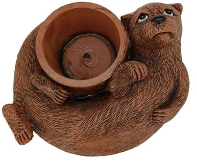 TERNCOEW Otters Blumentöpfe Sukkulenten Übertopf Harze Blumentöpfe Desktops Ornament Bonsais Töpfe Dekorationen Sukkulenten Übertopf