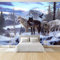 Papier Peint Panoramique Loup Animal Des Neiges 300 x 210 cm Poster Geant Mural 3D, Tapisserie Photo Peinture Murale, Papier Peint Intissé Fresque pour Salon Chambre Toile Fond TV
