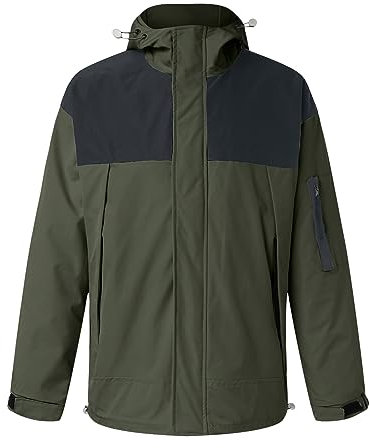 SRZYMJ Windjacke Herren Leicht Fahrrad Parka Herren Wasserdicht Sommer Sweatshirt Herren Schwarz Lametta Jacke Rollkragenpullover Herren Parka Herren Wasserdicht Sommer AG Warme Herrenweste M