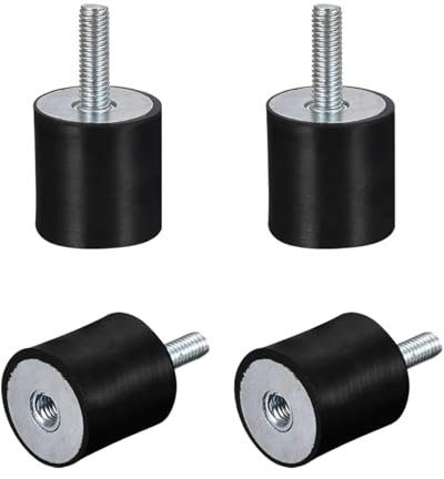 QLEUIFT 4 Stück Motorlager Schwingungsdämpfer M8 Anti Vibration Gummilager Gummi Motorlager Silentblock Gummipuffer Klimaanlage Gummipuffer für Motor Generator Kompressor VD25 * 30 M8 * 20