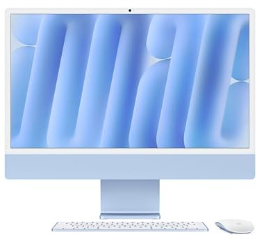 Steady Comps Ltd 2024 Mac Desktop 24-inch/10-Core M4 Processor/16GB RAM+256GB SSD/Hub+Stand with 4TB SSD Storage/Windows 11+Office+Keyboard+Mouse+Dust Cover/Time Machine Backup
