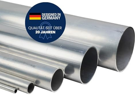 TJ Aluminium Rundrohr I 15 x 2,0 mm Länge 1000 mm I EN-AW-6060 Alu Rundrohr I unbehandeltes Konstruktionsrohr I Hohlprofil aus Aluminium I korrosionsbeständiges & witterungsbeständiges Alurohr