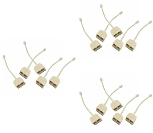 Hemobllo 3 Sätze Festnetz-splitter Lautsprecherkabel Drähte Aux Zu Kabel Konverter Verbinder Kopfhörer-splitter Multimeter-messleitungen Stecker Mehrfachsteckdose Beige Plastik 5 Stück * 3