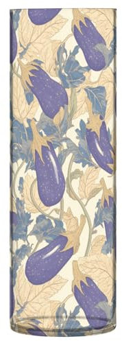 Violette Auberginen-Kunststoffvasen, 30 x 9 cm, Kerzenhalter, ästhetische Vasen für Zuhause, Esstisch, Bücherregal, Bibliothek, Dekor