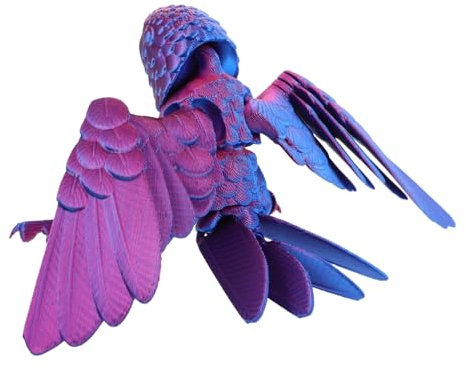 OFFIGAM Papageienmodell aus Druck Realistisches Vogelspielzeug mit Beweglichen Flügeln Flexibler Papageienstatue für Authentische Tierdekoration für Kreative