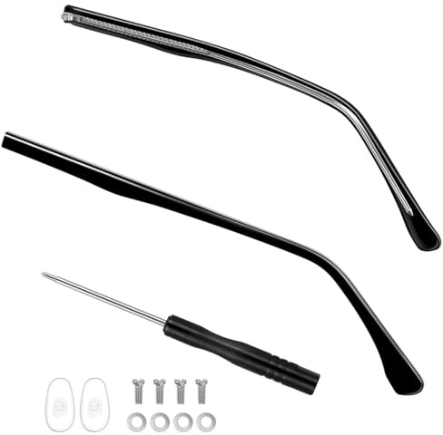 BESPORTBLE Metall BrillenbüGel Ersatz FüR Brillen Reparatur 1 Paar Universal Brillenarm Ersatz FüR Sonnenbrillen Lesebrillen Myopiebrillen Schwarz