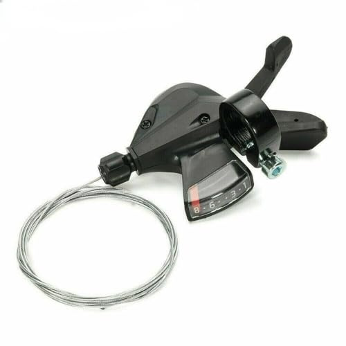 Brake Gear Lever 8 Speed Derailleu,Bike Gear Shifter，8Speed Shifter with Gear Indicator and Brake Cable for Mountain Bike, Road Bike, Freestyle Bike, and Single - Speed Bike(Right)