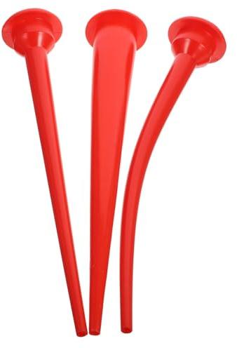 Verlängerung für Dichtungsdüse, 3 Stück, Extra, Biegsam | Gummi, Rot, Präzise Anwendung, Formstabil, Tragbar, 30cm Grob, 29cm Gebogen, 30cm