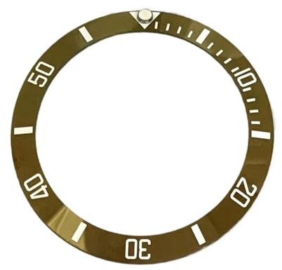 RNSZKIPJ Ring Water Ghost SUB Digital IPS galvanisiert glänzende Farbe Keramik Durchmesser 38 mm Innendurchmesser 30 mm, Hellbraun, 38 mm