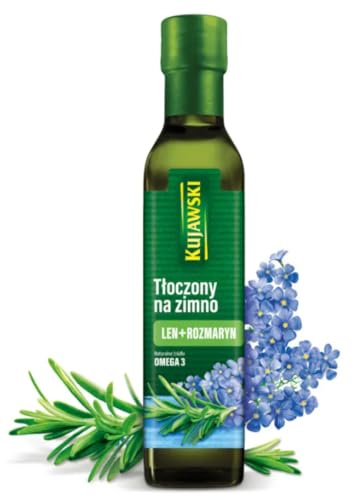 Kujawski Leinöl mit Rosmarin kaltgepresst 250ml - Öl aus Leinsamen - Speiseöl