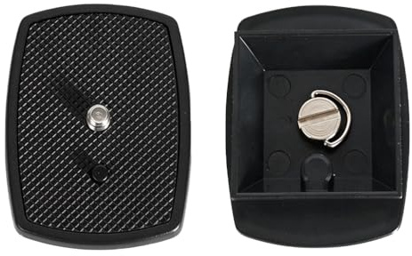 Lot de 2 Plaques d'attache Rapide Universelles pour Trépied Support | Appareil, Photo, Vis, 1/4, Pouce, Plateau, Dégagement, Fixation, sur, Tête, Monopode, Accessoire, Essentiel, qualite