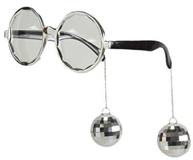 DEGUISE TOI Witzige Disco Brille Silber für Erwachsene - Grau, Silber