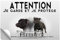 Stick Attention au chien staffie noir