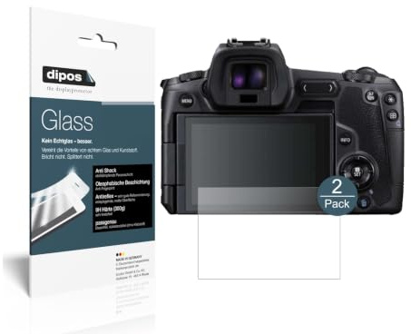 dipos 2x Displayschutzfolie 9H matt für Canon EOS R | Antireflex, entspiegelnd, bricht und splittert nicht, kein Echtglas, Anti-Shock, kratzfest, blasenfrei, selbstklebend