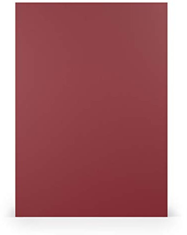 PAPERADO 100x Tonpapier DIN A4 - Rosso gerippt Dunkel-Rot 160 g/m² Papierbögen - Bastelpapier in 29,7 x 21 cm Malen, Basteln & Drucken