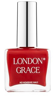 London Grace Nail Polish | Rory 12ml | Classic Red Long Lasting Vegan Eco-conscious Varnish | Quick Dry, Chip-Resistant, & No Nasties Formula