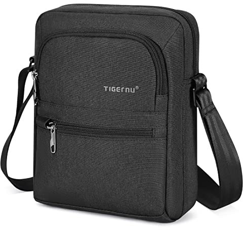 BAIGIO Umhängetasche Herren Schultertasche Oxford Klein Herrentasche Crossbody Messenger Tasche mit iPad-Fach und verstellbarem Schultergurt