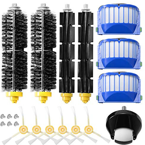 ZITFRI 20 Stk. Ersatzteile für iRobot Roomba 600 Serie 600 605 606 610 615 620 625 630 632 639 650 660 671 675 681 696 - Zubehör Kit Filter, Bürste usw. Ersatz für iRobot Roomba Saugroboter