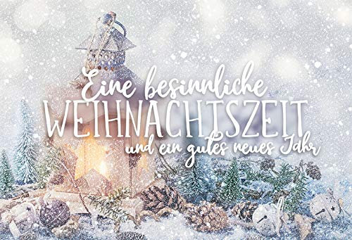 KE - Glitzernde Weihnachtskarte im DIN B6 Format inklusive Umschlag - Perfekt für festliche Weihnachtsgrüße und besondere Momente.