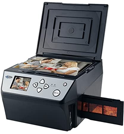 Digitaler Film- und Foto-Scanner, multifunktionaler Kombi-Scanner mit HD 22 MP, konvertiert 135 Film/35 mm Dia/110 Film/Foto/Dokumente/Visitenkarte in digitale JPG-Dateien, 2,4 Zoll LCD, Schwarz