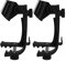 Clips de Micrófono de Tambor Ajustables Abrazadera de Tambor de Micrófono de Plástico Portátil para Borde de Montaje en Tambor 1 Par (Negro)