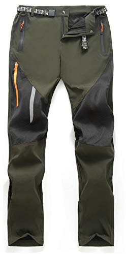 Freiesoldaten de Los Hombres Exterior Pantalones Ligeros Secado Rápido Senderismo Caza Pantalones de Pesca con Cinturón