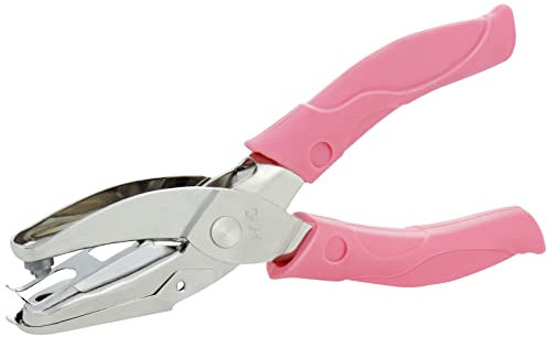 Lochzange Papier Basteln - Heart Hole Punch mit Weichem Griff für Geschenkanhänger/Einladungen/Grußkarte (Rosa)