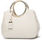 DIRRONA Elegant Damen Handtasche Schulterbeutel Umhängetasche Brauttaschen Bankett Einkaufen Party PU Leder Damen Umhängetasche Tote Weiß
