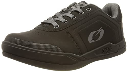O'NEAL | Mountainbike-Schuhe | MTB Downhill Freeride | Vegan | SPD-Pedalplatten-kompatibel, Oberseite: haltbares und leichtes PU, atmungsaktiv | Pinned SPD V.22 Shoe | Erwachsene | Schwarz Grau | 43