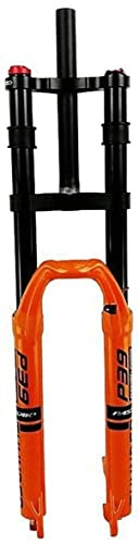 SJHFG Fahrrad Gabel MTB 27.5 2 9Inch Downhill Suspension Fahrradgabel, Luftstoßdämpfer QR 9mm Mountainbike Scheibe Bremse Reise 160mm 1-1/8 Fahrrad Federgabel (Color : Orange, Size : 27.5inch)
