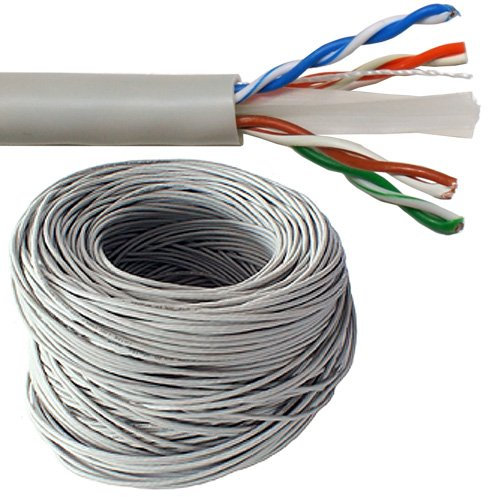 25m Indoor CAT5e Cable Drum/Reel – 24 AWG Oxygen Free Solid Copper - UTP Gigabit Network Ethernet Data Wire RJ45 – Modem Router Internet POE HDBaseT CCTV