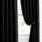 NICETOWN Schwarze Verdunkelungsvorhänge mit Pompons, Stangentasche, wärmeisoliert, Bohemian-Stil, Verdunkelungsvorhänge für Schlafzimmer, Küche, Kinderzimmer (2 Bahnen, 106,7 cm breit, 160 cm lang)