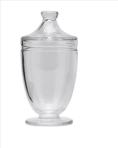 EDG Contenitore Coppa ANFORA in Vetro con COPERCHIOH22 D12 Colore : Trasparente